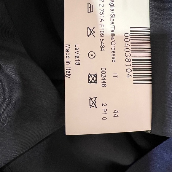 Lavia navy dress with pleated front and key hole eur size 44, us 8 - Picture 10 of 10